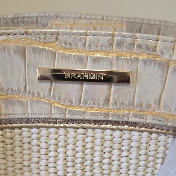 BRAHMIN JENNY SATCHEL TOTE/CROSSBODY IN TIRAMISU MANAVA. NWT - Picture 4 of 15